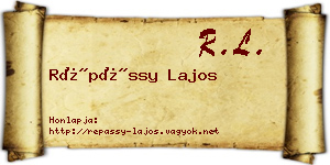 Répássy Lajos névjegykártya